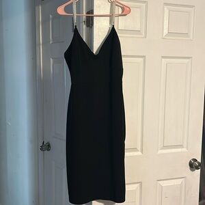 Black Pearl Strap Dress